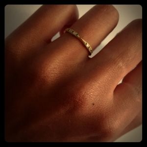 Solid gold 10k emerald and diamond ring, size 6